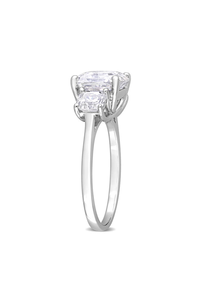 Octagon Asscher Cut Moissanite Ring, Alternate, color, WHITE