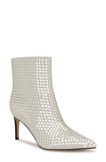 Nine West Kepord Pointed Toe Bootie In Gold