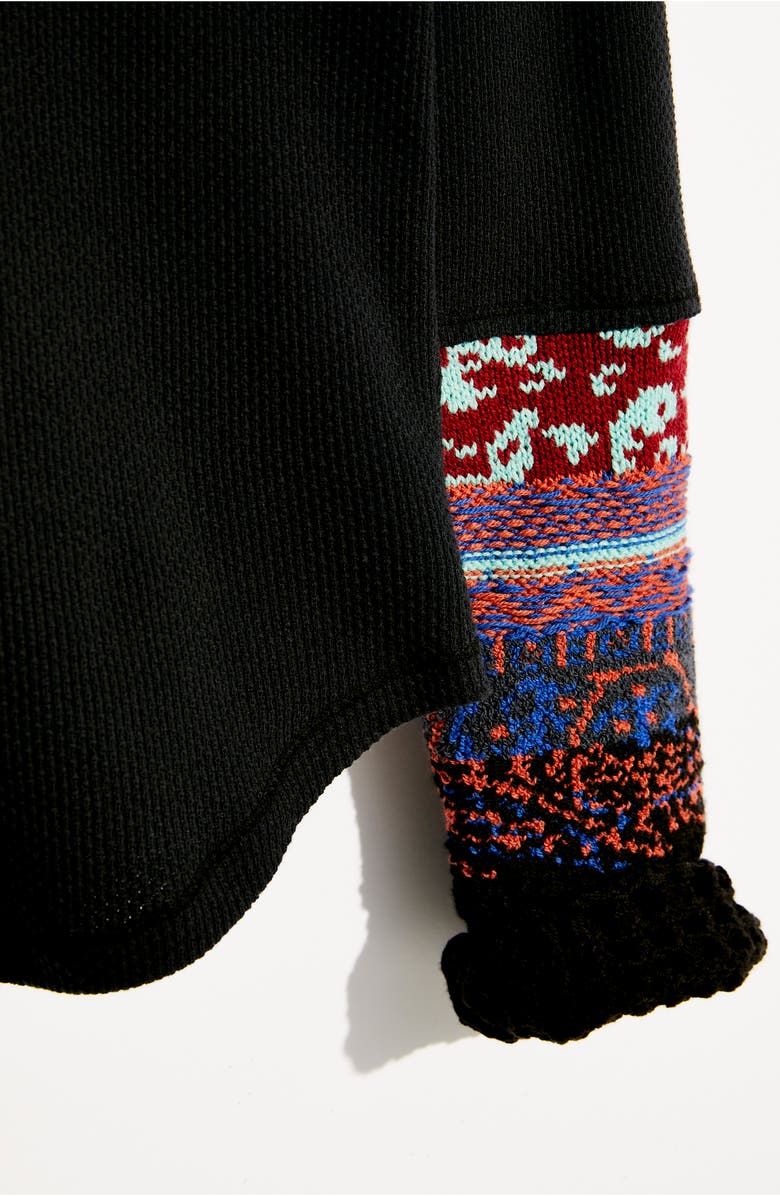 Free People In the Mix Jacquard Cuff Top, Alternate, color, 