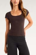 Zella Seamed Rib Top