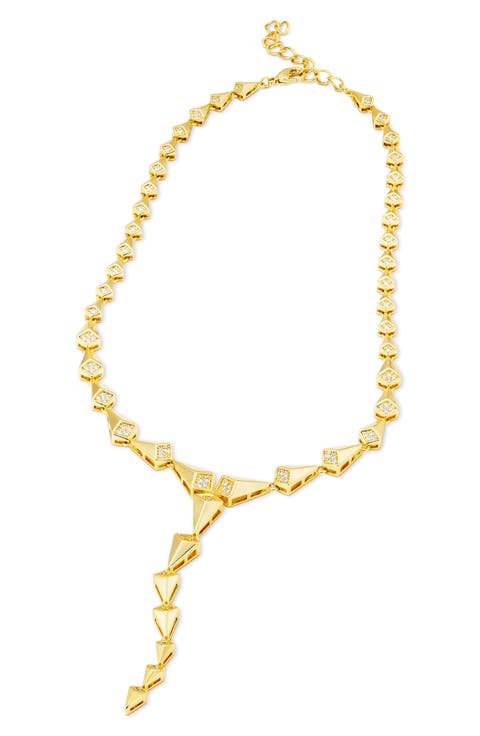 Geometric Sparkling Y Necklace