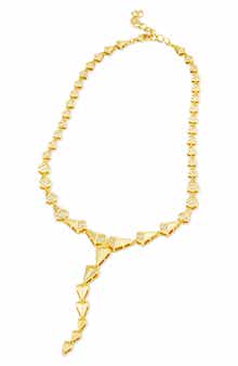 Geometric Sparkling Y Necklace