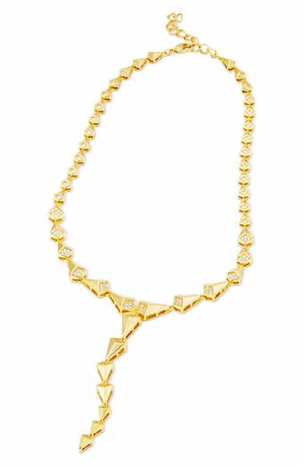 Geometric Sparkling Y Necklace