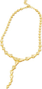 SAVVY CIE JEWELS Geometric Sparkling Y Necklace