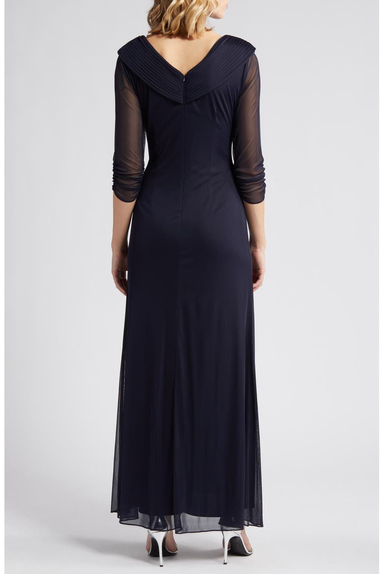 chiffon collar dress Black Chiffon Midi Dress - Lapel Collar with Floral Contrast 4994