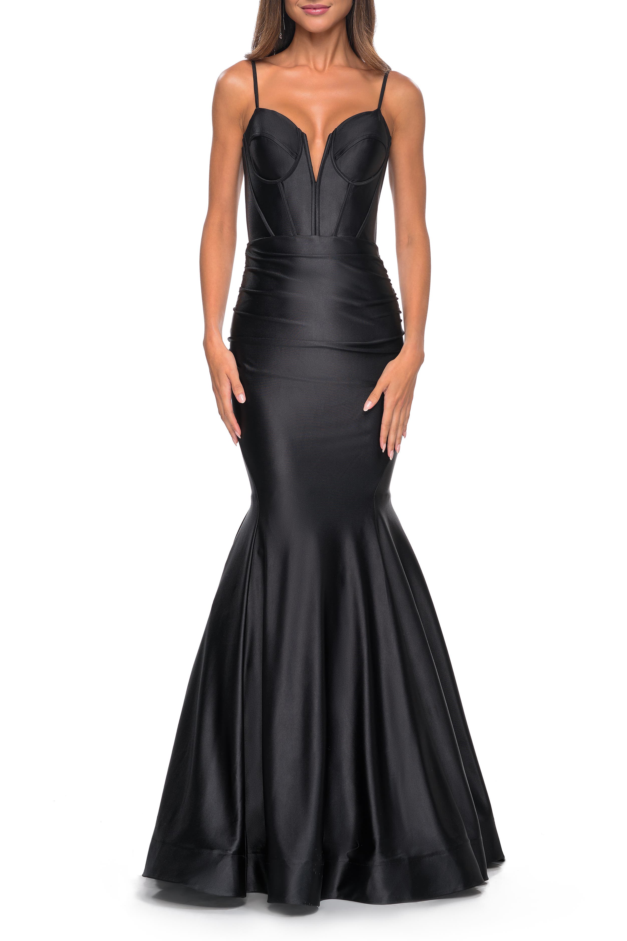 Satin Mermaid Prom Gown with Corset Top