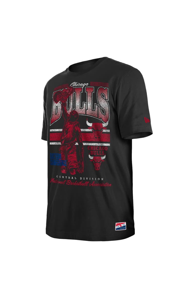 New Era Men's New Era Black Chicago Bulls Enzyme Wash Oversized T-Shirt, Alternate, color, 