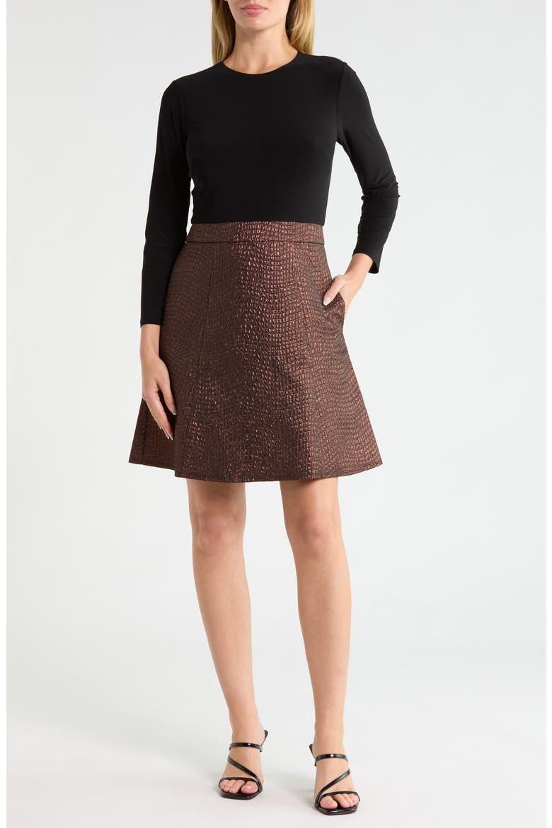 Metallic Twofer Dress, Main, color, CHC