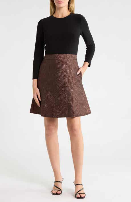Metallic Twofer Dress
