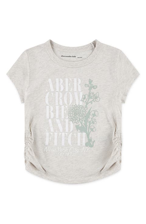 Kids' Ruched Cotton Blend Graphic T-Shirt (Little Kid & Big Kid)