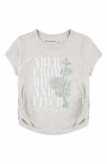 abercrombie kids Kids' Ruched Cotton Blend Graphic T-Shirt
