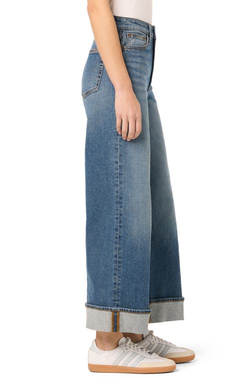 Joe's Cuffed High Waist Ankle Wide Leg Jeans In Panama