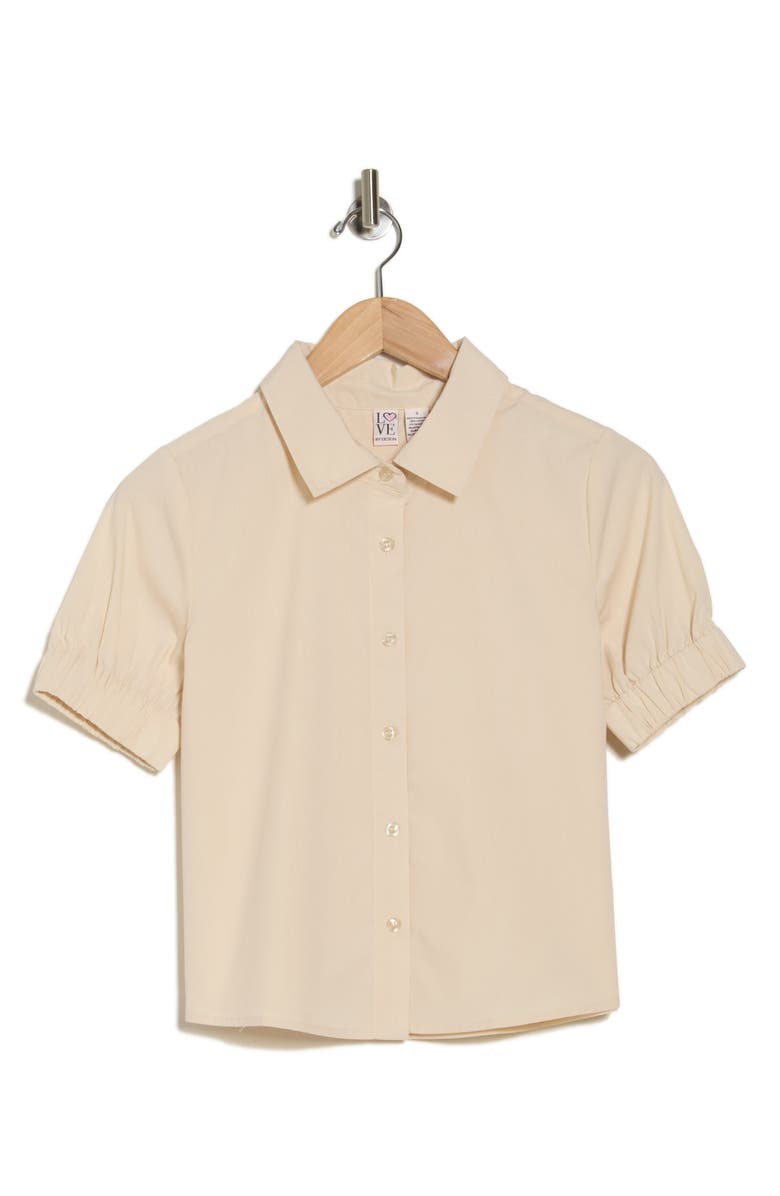 Love By Design Suzanne Collar Top, Alternate, color, Tapioca