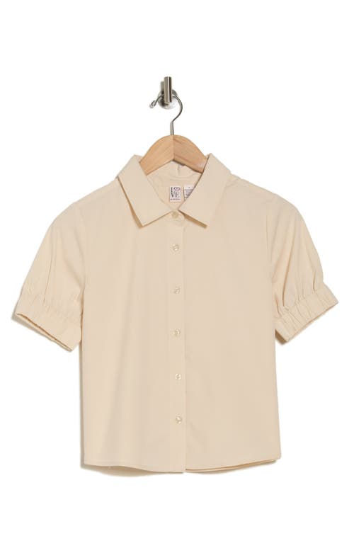 Love By Design Suzanne Collar Top In Tapioca