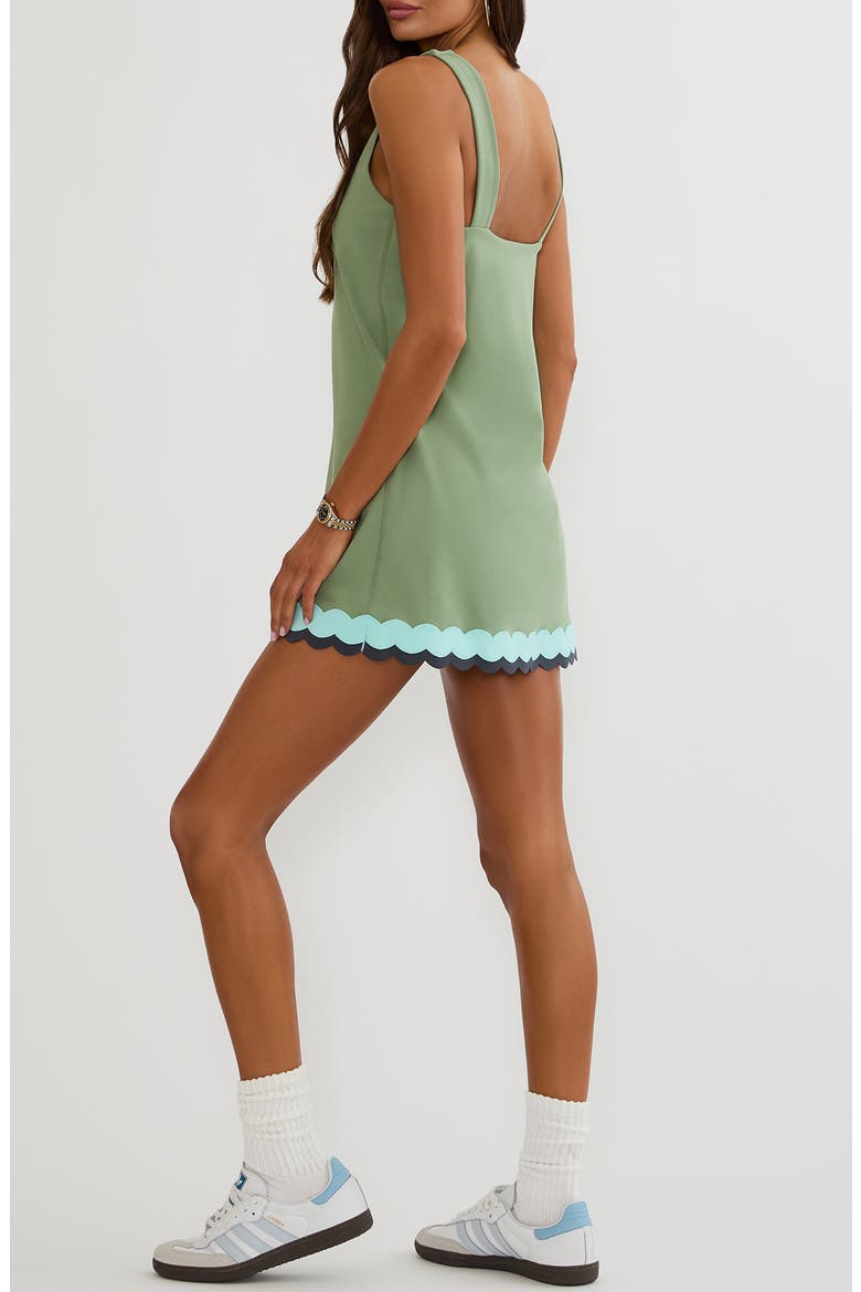 Mischa Scalloped Active Dress, Alternate, color, SAGE MIST