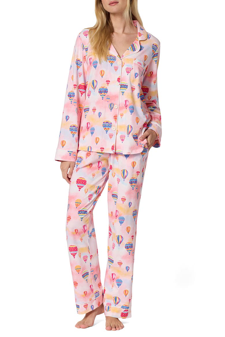 Long Sleeve Pajamas, Main, color, SERENE SUNRISE