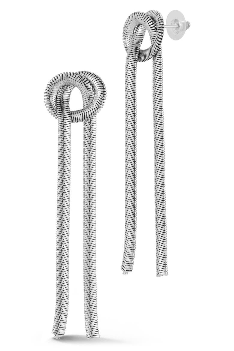 Love Knot Earrings, Main, color, SILVER