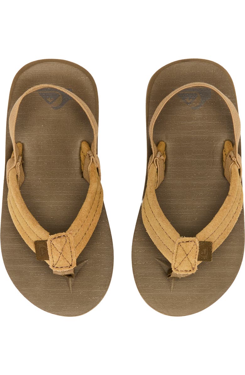 Quiksilver Kids' Carver Suede Core Slingback Slide, Alternate, color, Tan/ Tan