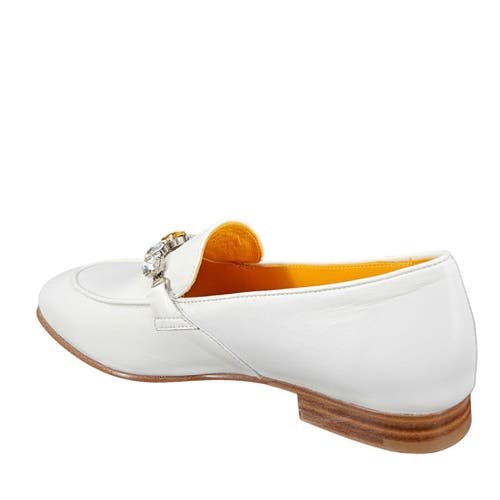 Madison Maison Flat Jewel Loafer In White