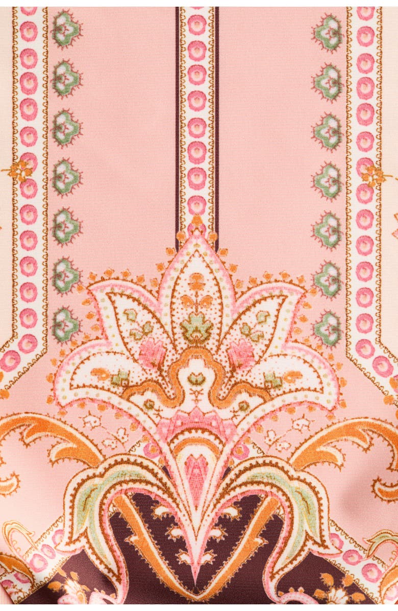 H&M Padded-cup One-shoulder Swimsuit, Alternate, color, Powder Pink/Paisley