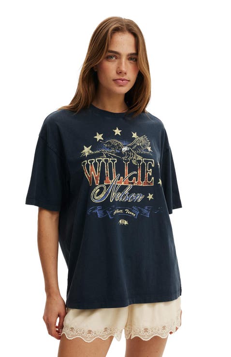 Women's The Lcn Music Boxy Graphic Tee