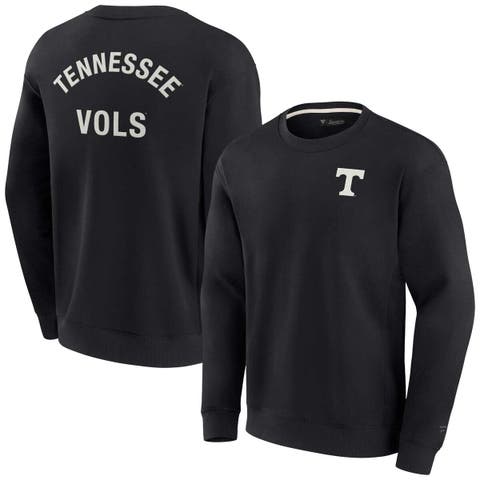 Unisex Fanatics Signature Black Tennessee Volunteers Super Soft Pullover Crew Sweatshirt