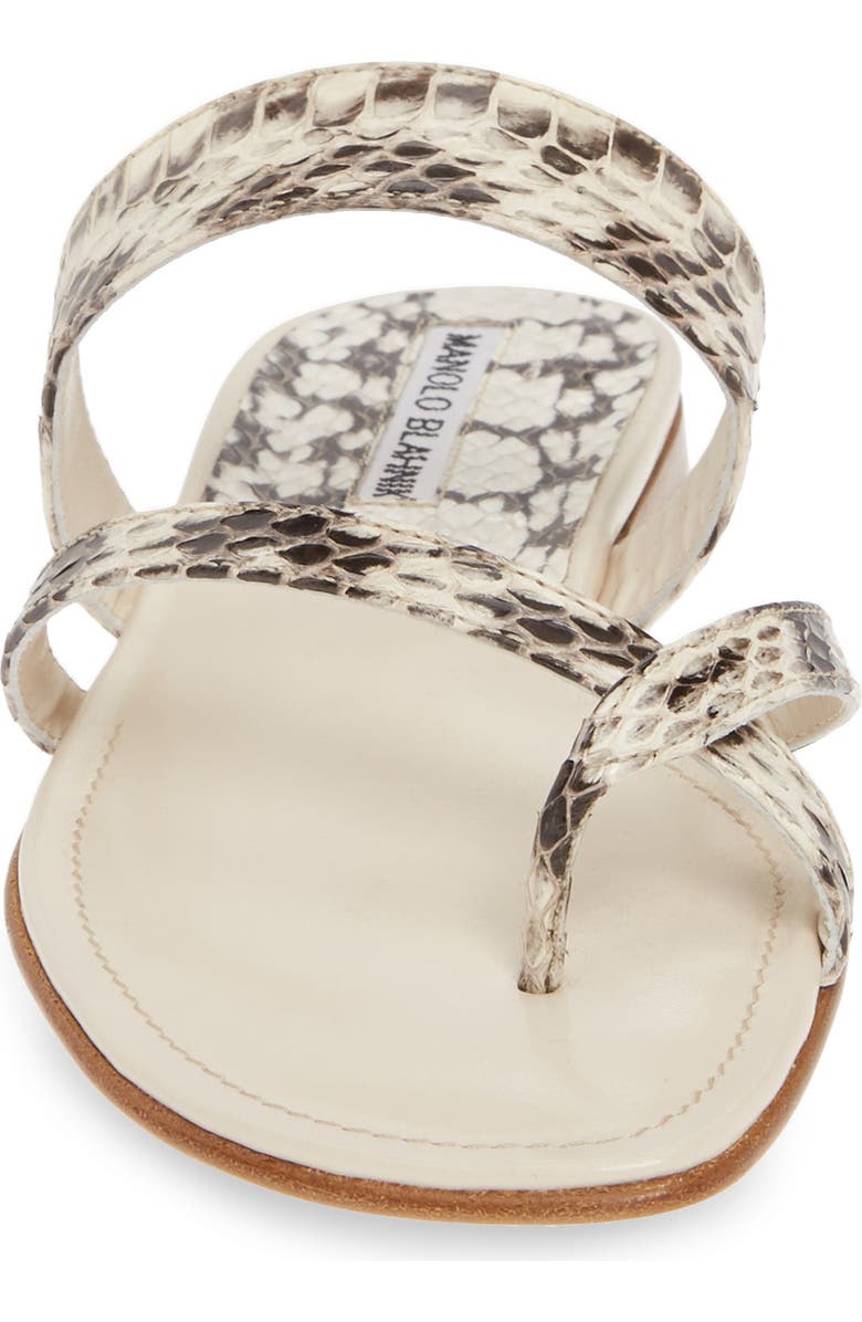 Manolo Blahnik 'Susa' Genuine Snakeskin Sandal, Alternate, color,