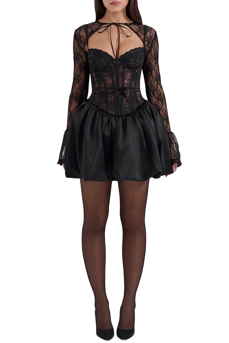 mini dress with bolero Short Dress with Jacquard Bolero  John Paul Ataker