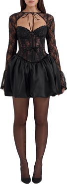 HOUSE OF CB Lace Bolero & Corset Flare Minidress Set