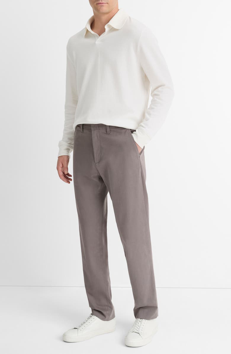 Vince Owen Stretch Cotton Chinos, Alternate, color, Iron