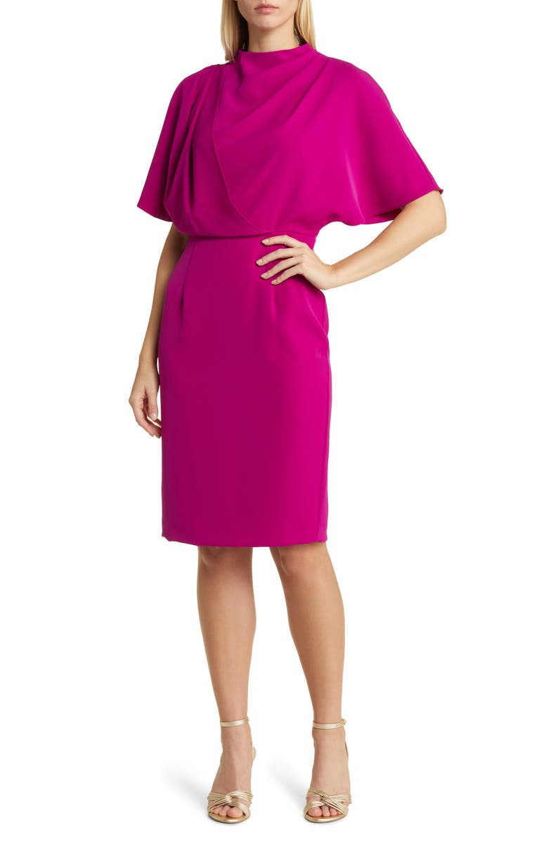 Black Halo Kozia Draped Sheath Dress, Main, color, 