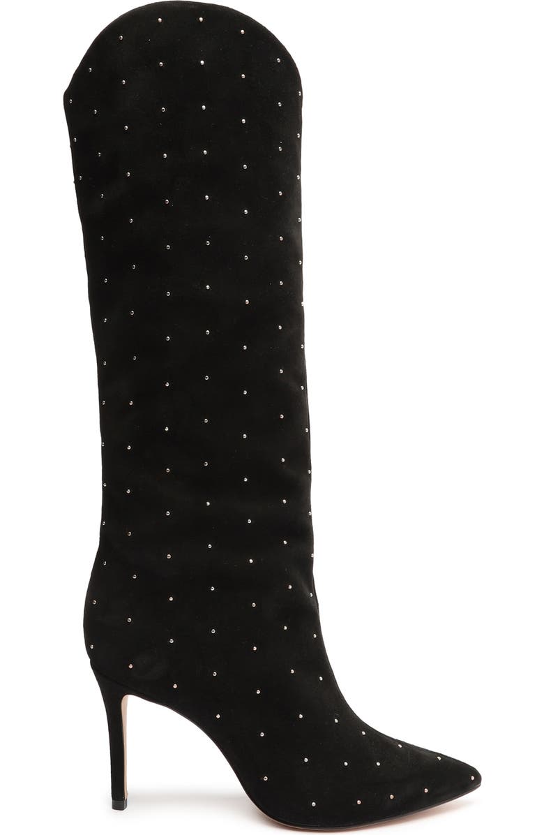 Schutz Maryana Studded Pointed Toe Boot, Alternate, color,