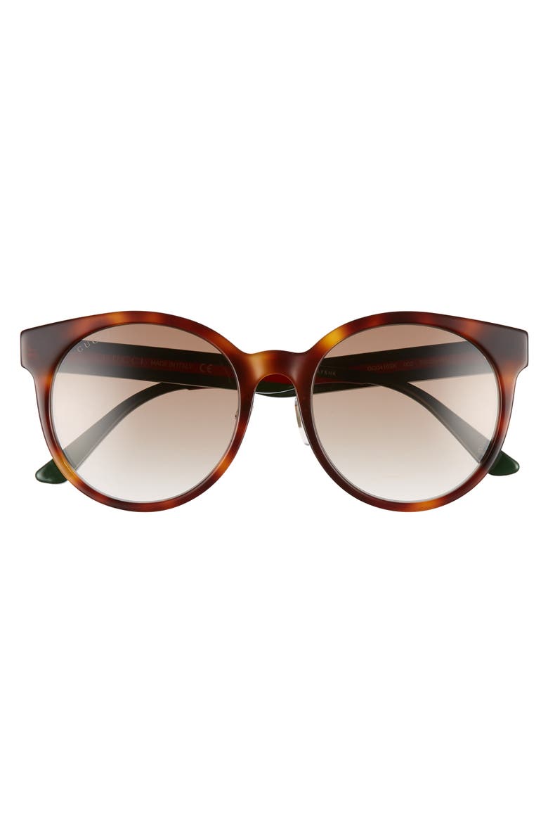 55mm Round Sunglasses, Alternate, color, HAVANA/ MULTI/ BROWN GRADIENT