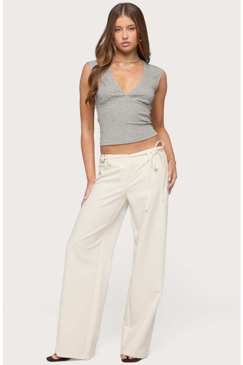 Raphael Tie Waist Wide Leg Pants, Alternate, color, WHITE