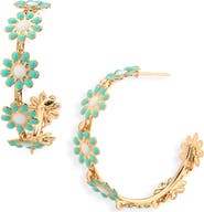 Cara Flower Hoop Earrings