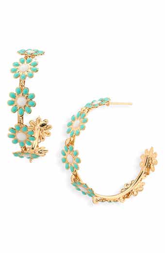 Flower Hoop Earrings