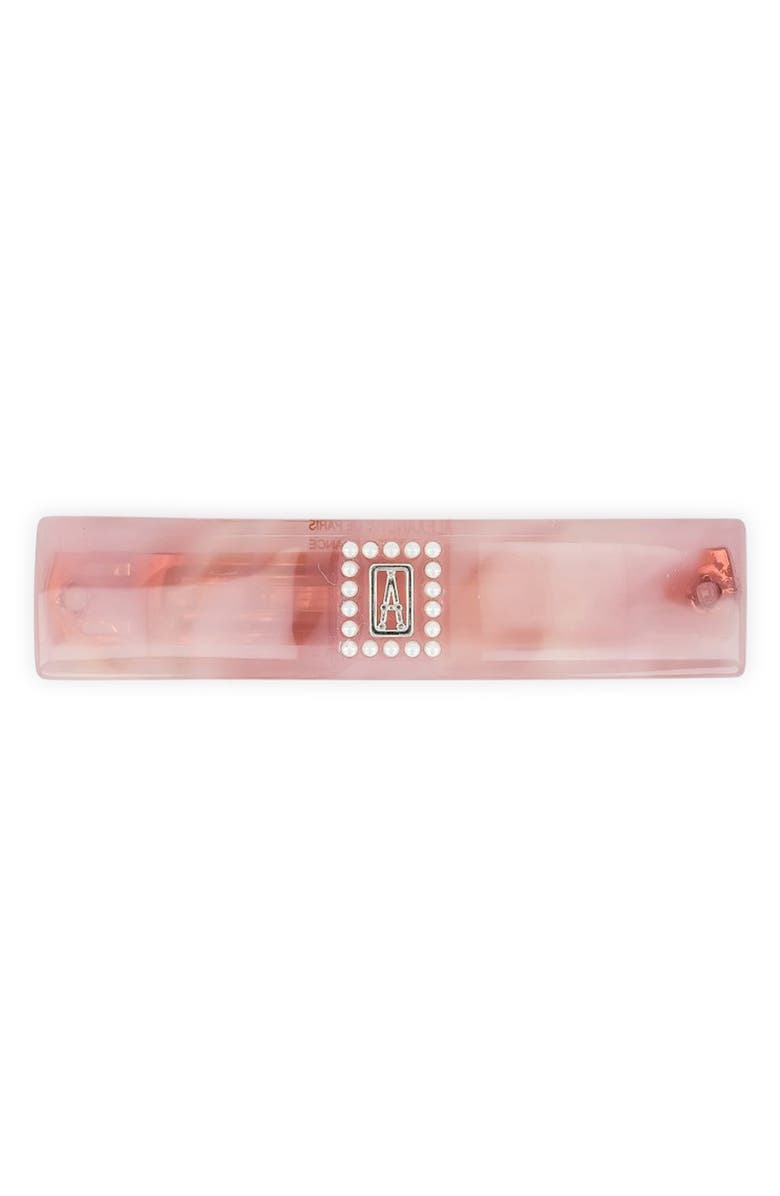 Alexandre de Paris Imitation Pearl Barrette, Main, color, Rose