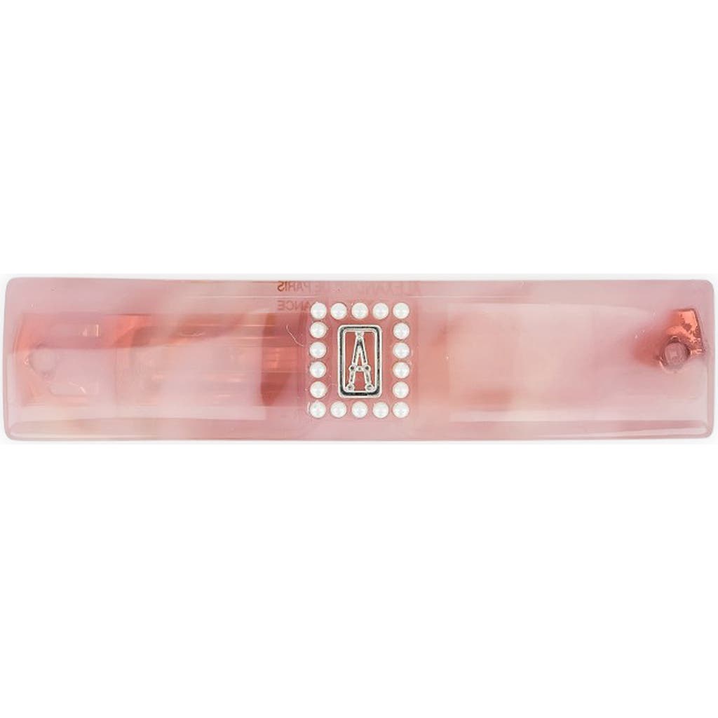Alexandre De Paris Imitation Pearl Barrette In Purple