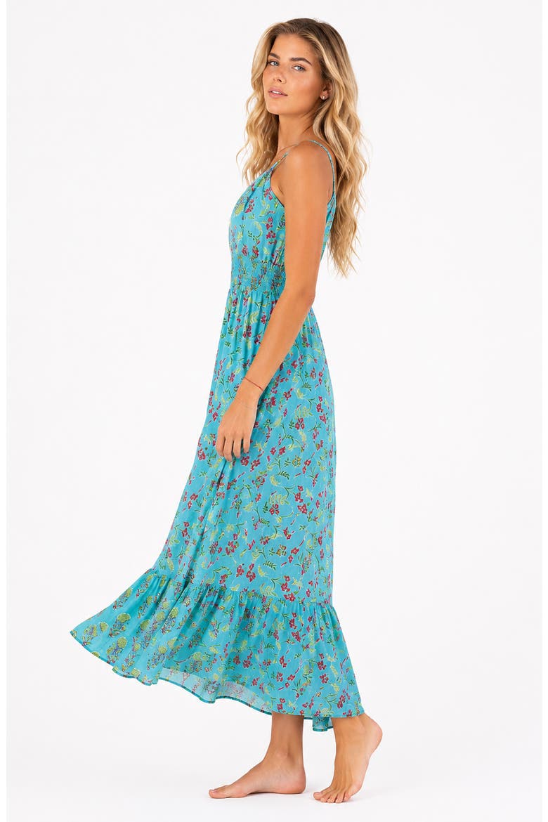 Spaghetti Strap Midi Dress, Alternate, color, BLUE