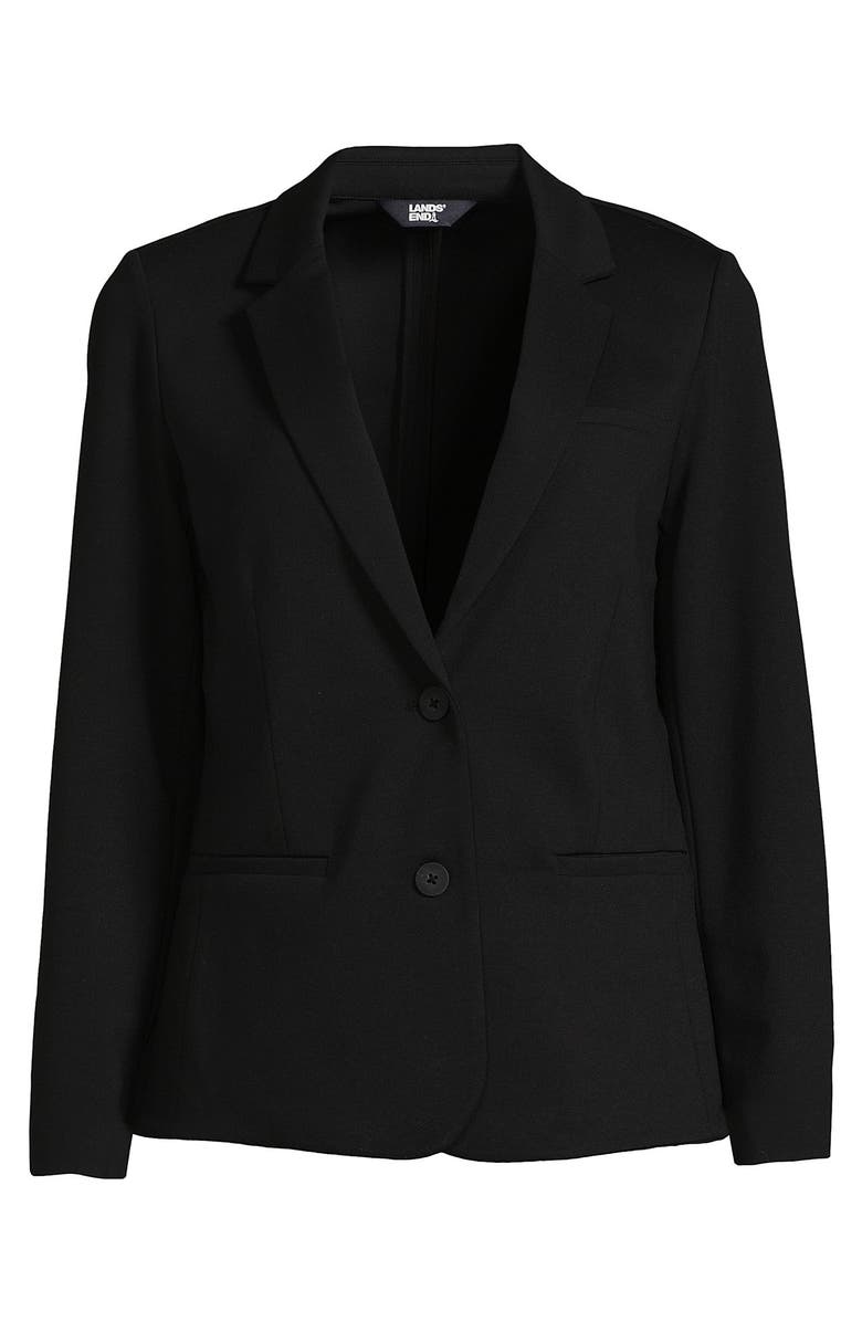 Lands
 End Two Button Ponte Blazer, Alternate, color, Black