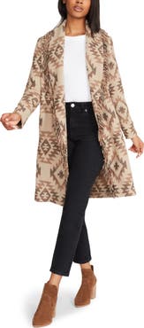 BB Dakota by Steve Madden Fringe Shawl Collar Coat