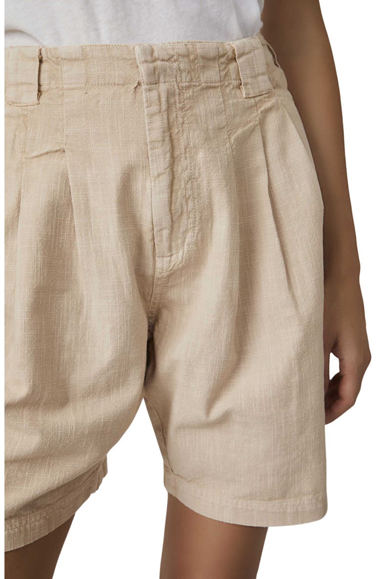 Say So Cotton Trouser Shorts, Alternate, color, PEBBLE