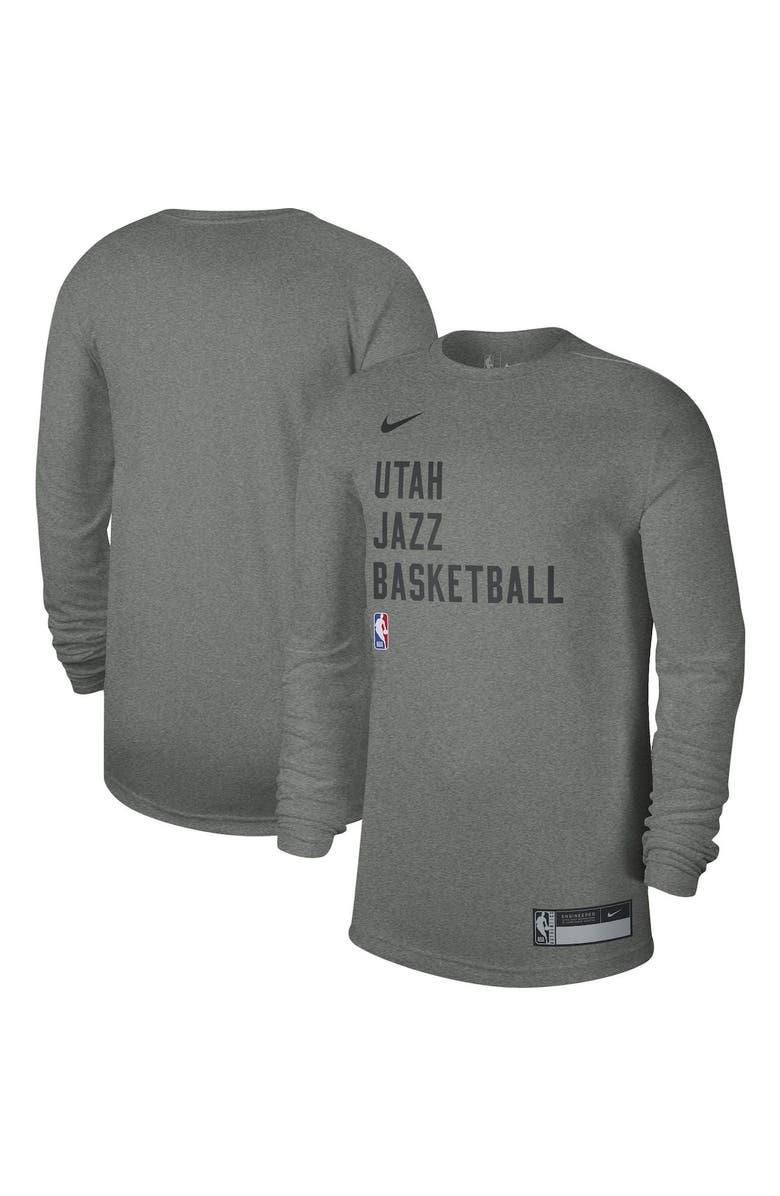 Nike Unisex Nike Heather Gray Utah Jazz 2023/24 Legend On-Court Practice Long Sleeve T-Shirt, Main, color, Heather Gray