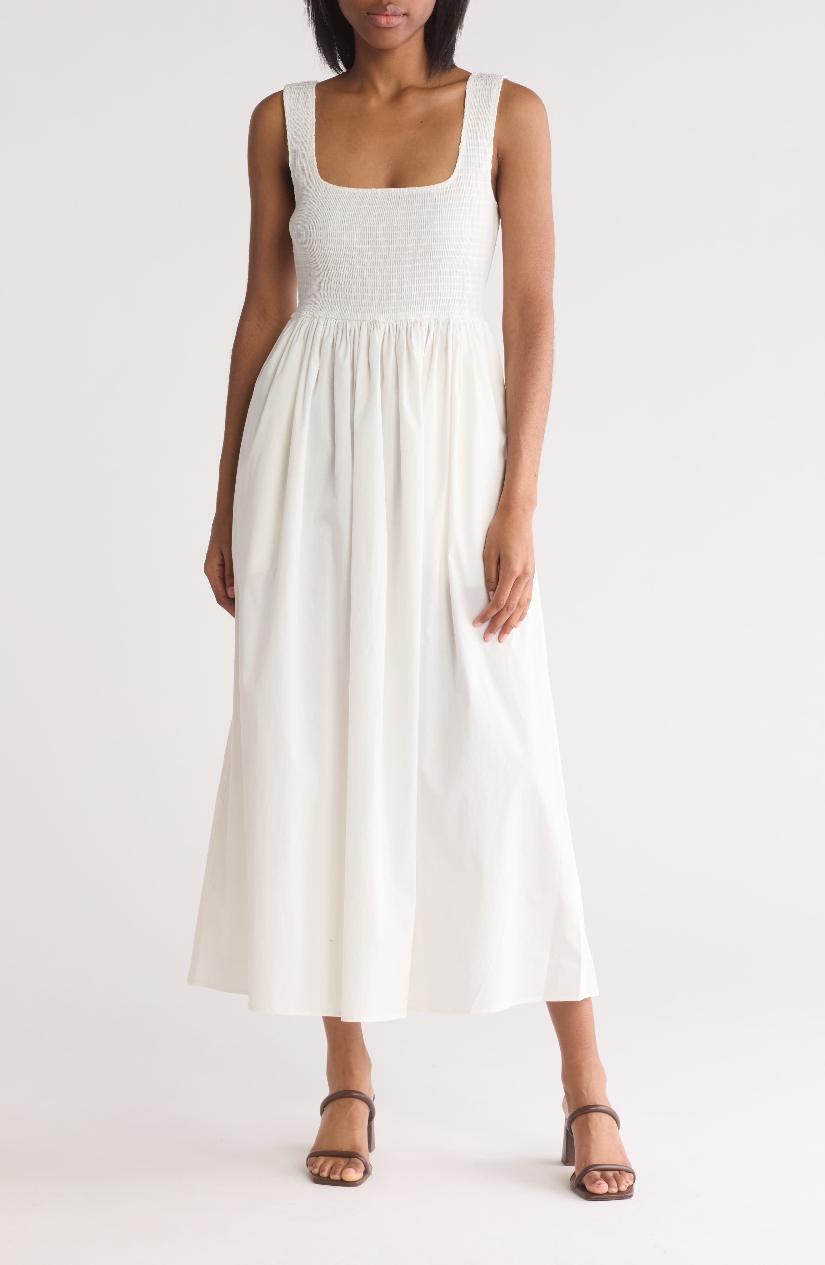 WAYF Smocked Fit & Flare Sundress