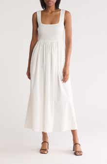 WAYF Smocked Fit & Flare Sundress