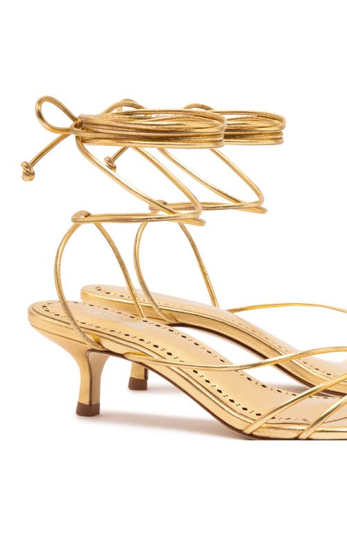Larroude Larroudé Sara Sandal In Gold