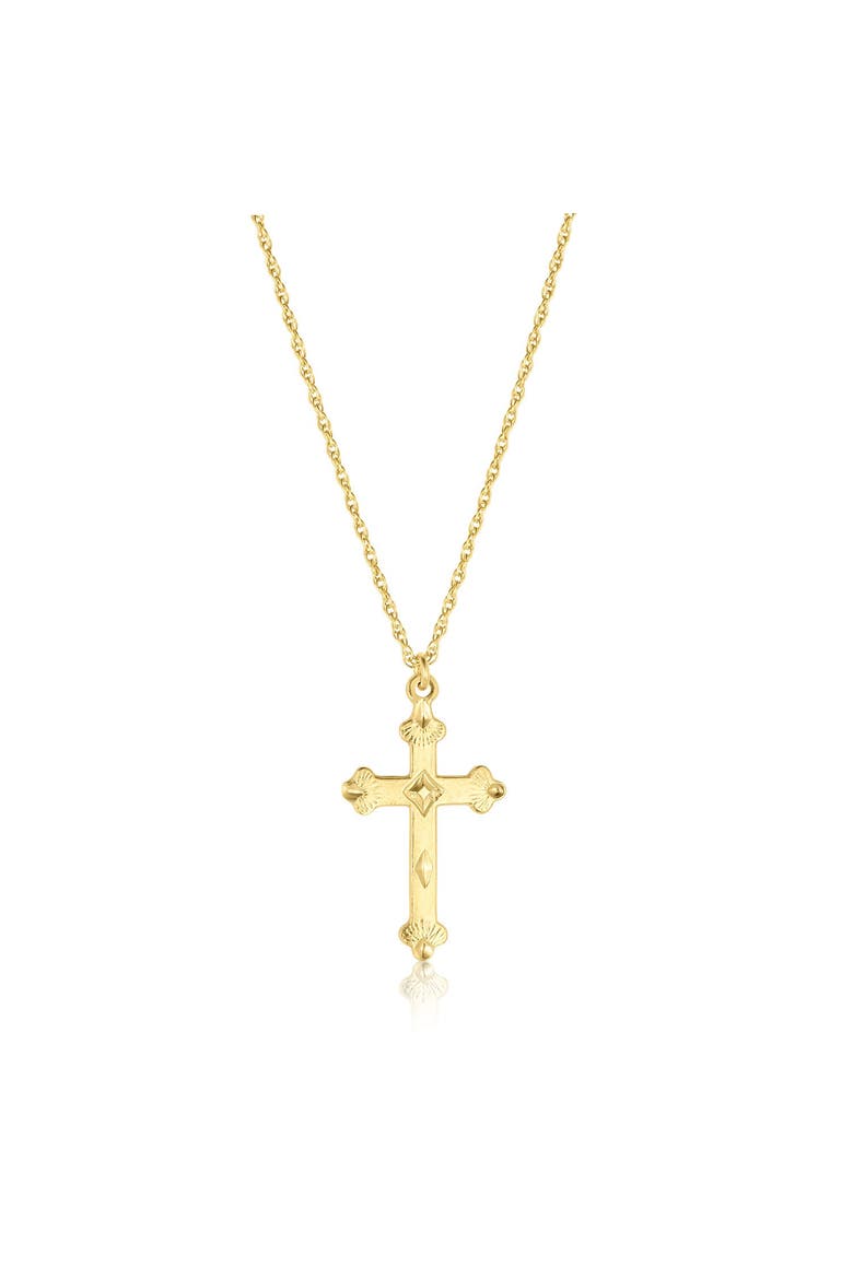 Julian Cross Necklace, Main, color, Gold