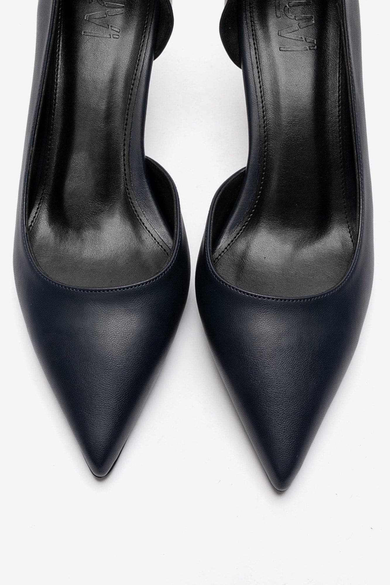 Arel Pointed Toe Pump, Alternate, color, Navy