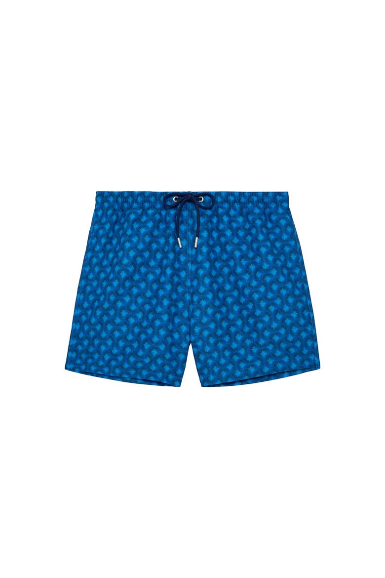 Trinacria Beach Boxer, Main, color, Navy Print