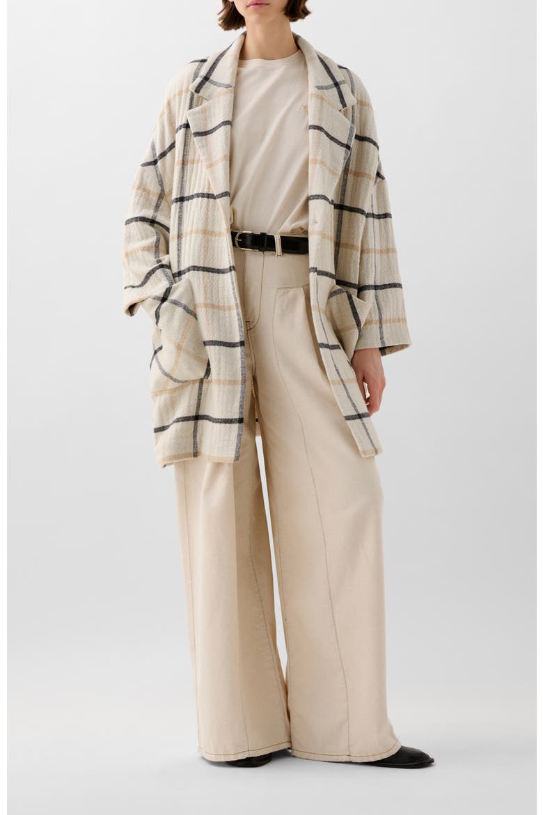 Ava Coat, Alternate, color, Naturalcheck